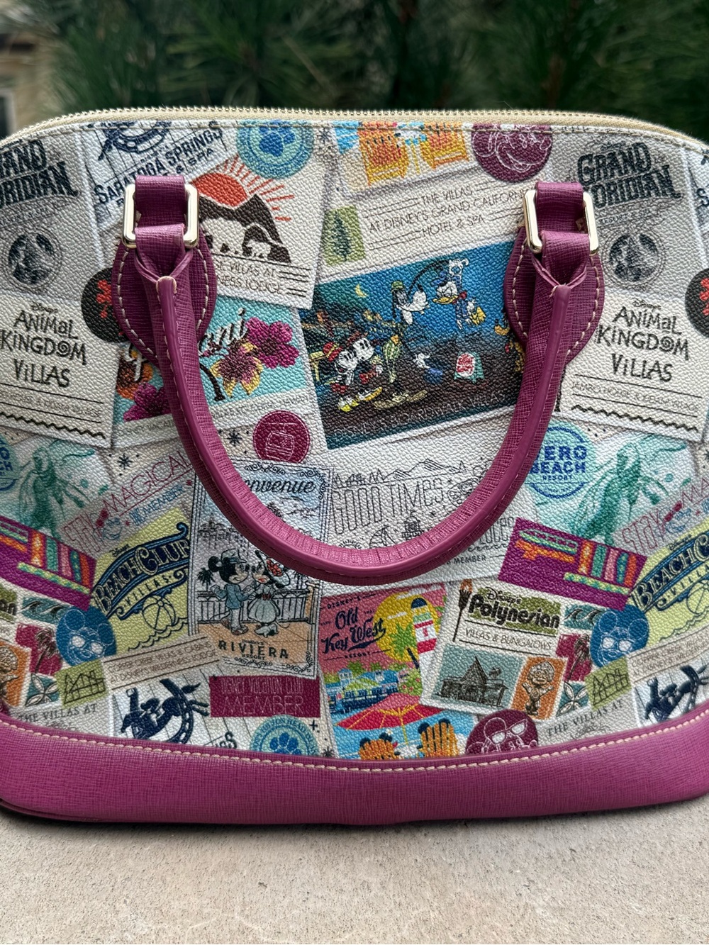 Dooney & Bourke Purple Accent Disney Parks Satchel - Picture 2 of 7